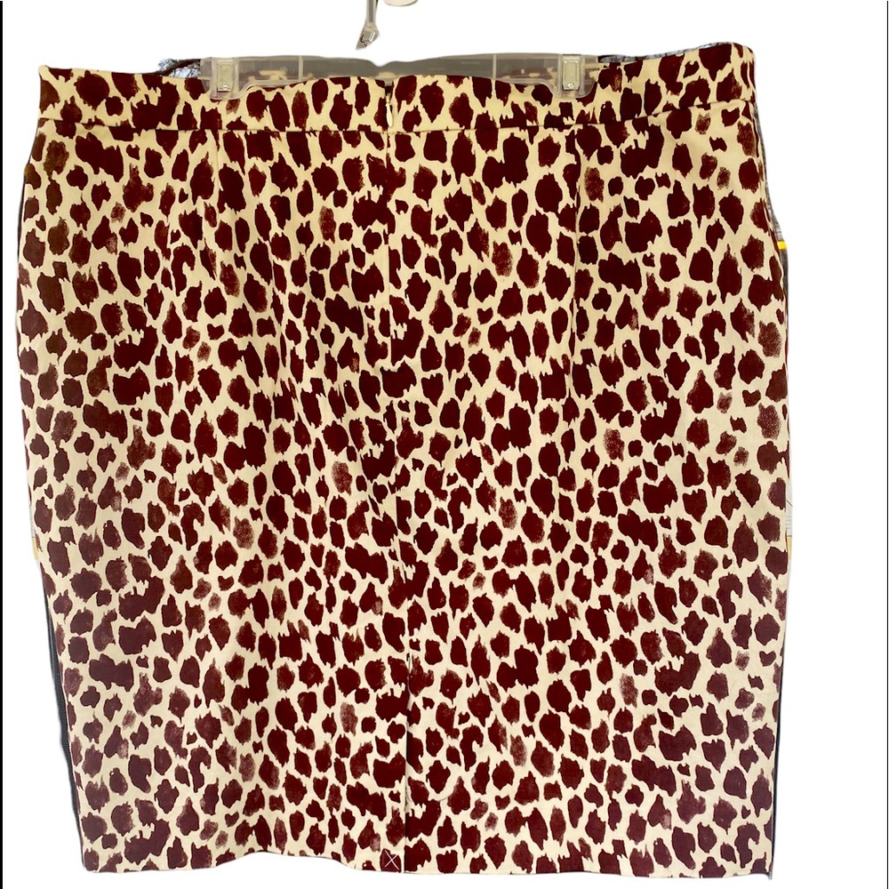 NWT J Crew Skirt Plus Giraffe Print